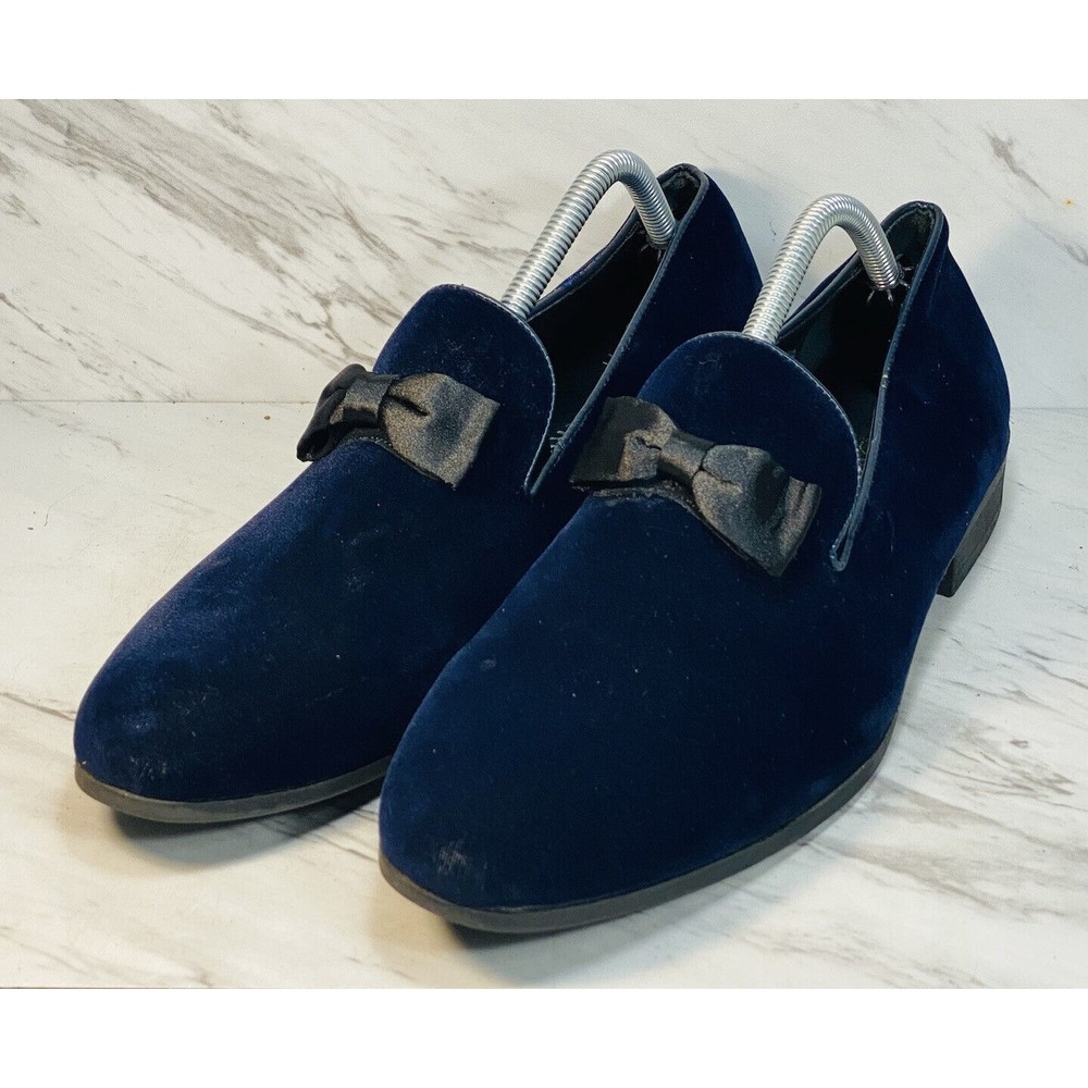 Romario Men’s Velvet Navy Blue Dress Shoe Size 9.5
